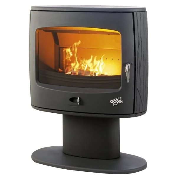 Poêle à bois Eliot GODIN – Panoramique – Anthracite